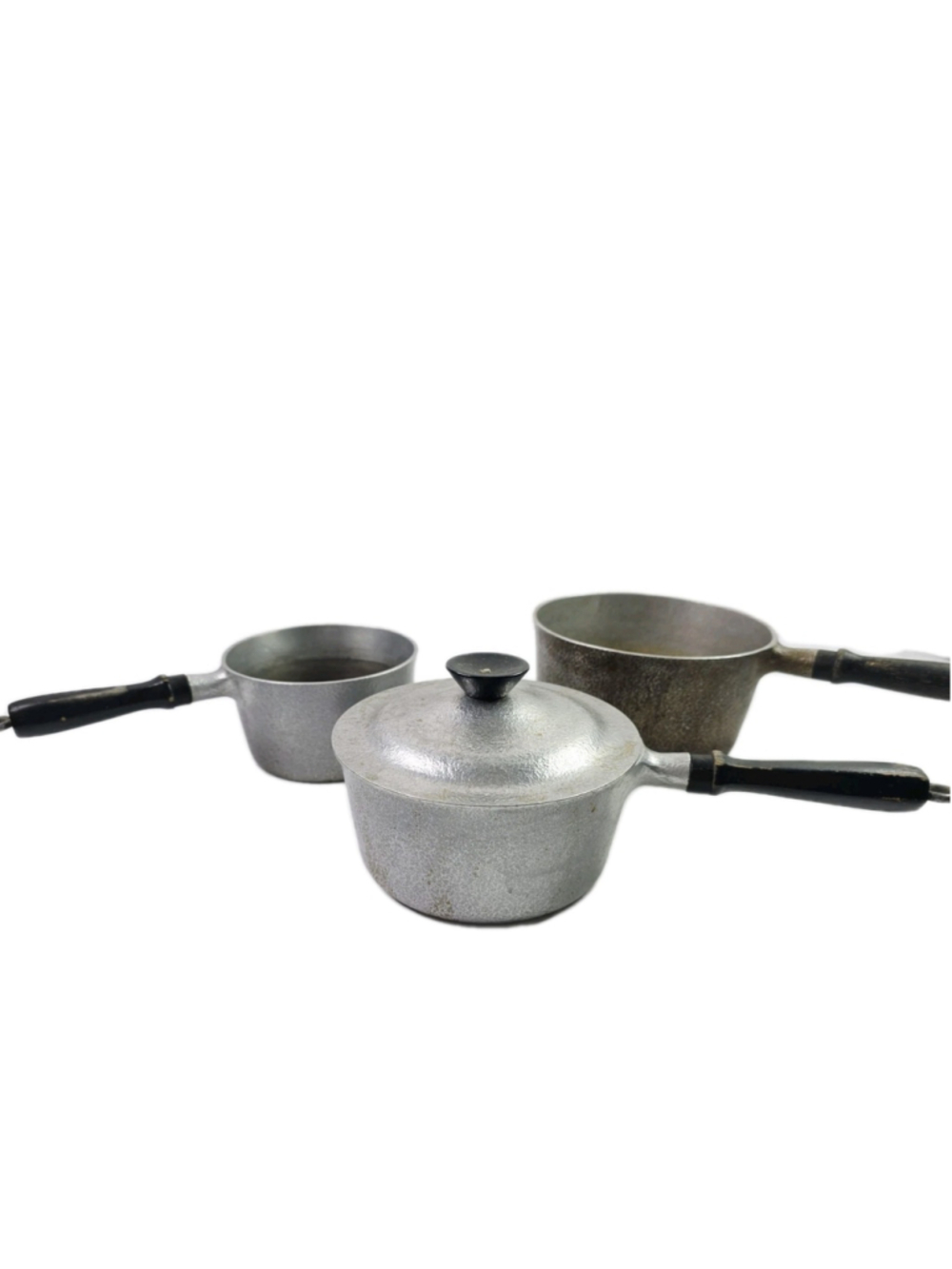 Vintage Lot Of 3 Hammer Craft Hammered Aluminum Pots
